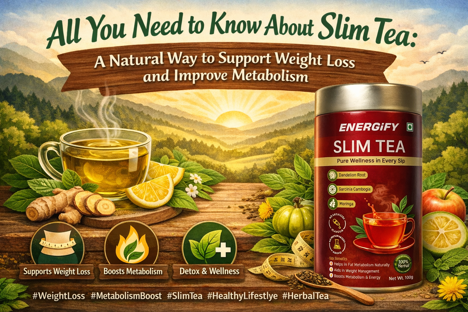 Energify Slim Tea for Weight Loss Benefits, Ingredients & How It Boosts Metabolism